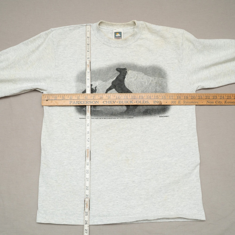Vintage 2000 Arizona Highways‎ Sweatshirt Wild Mustang Robert Dawson Art Shirt M - Picture 2 of 9